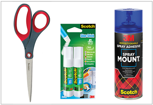 Scotch forbici e colle