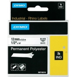 Dymo 18483 nastro RHINO Nero/Bianco 12mm x 5.5m