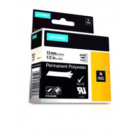 Dymo 622289 nastro RHINO Nero/Trasparente 12mm x 5.5m