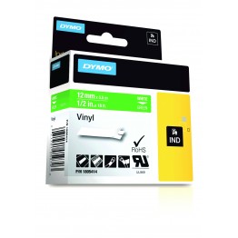 Dymo 1805414 nastro RHINO Bianco/Verde 12mm x 5.5m