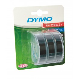 Dymo S0847730 nastro Bianco/Nero 9mm x 3m