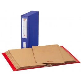 Classificatore alfabetico Mec, 20 cartelline blu