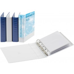 Raccoglitori personalizzabili Stelvio TI A5 - 15x21cm d. 4cm bianco