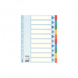 Intercalare in cartoncino colori assortiti, 12 tasti