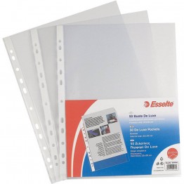 Buste perforate DELUXE, buccia-lato sx, A4 - 21x29,7cm