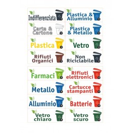 Etichette per raccolta differenziata