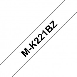 Brother MK-221BZ nastro Nero/Bianco 9mm x 8m