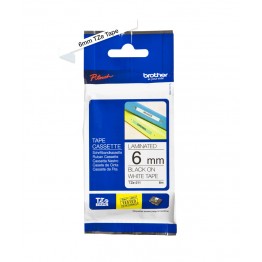 Brother TZe-211 nastro Nero/Bianco 6mm x 8m