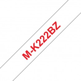 Brother MK-222BZ nastro Rosso/Bianco 9mm x 8m