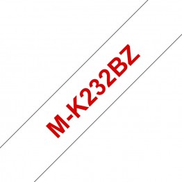 Brother MK-232BZ nastro Rosso/Bianco 12mm x 8m