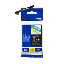Brother TZe-315 nastro Bianco/Nero 6mm x 8m