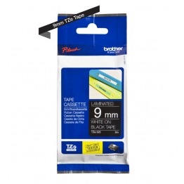 Brother TZe-325 nastro Bianco/Nero 9mm x 8m