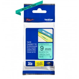 Brother TZe-721 nastro Nero/Verde 9mm x 8m