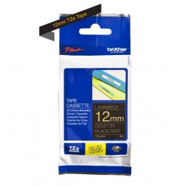 Brother TZe-334 nastro Oro/Nero 12mm x 8m