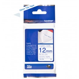 Brother TZe-FA3 nastro Blu/Bianco tessuto 12mm x 3m