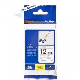 Brother TZe-FX231 nastro flessibile Nero/Bianco 12mm x 8m