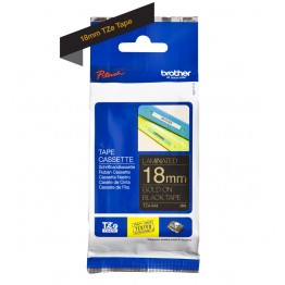 Brother TZe-344 nastro Oro/Nero 18mm x 8m