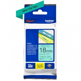 Brother TZe-741 nastro Nero/Verde 18mm x 8m