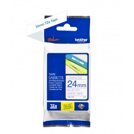 Brother TZe-253 nastro Blu/Bianco 24mm x 8m