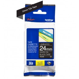 Brother TZe-355 nastro Bianco/Nero 24mm x 8m