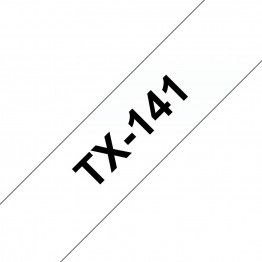 Brother TX-141 nastro Nero/Trasparente 18mm x 15m