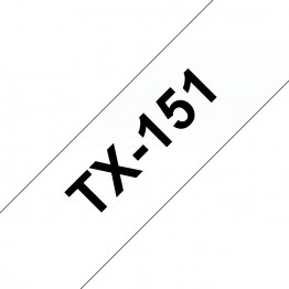 Brother TX-151 nastro Nero/Trasparente 24mm x 15m