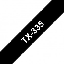 Brother TX-335 nastro Bianco/Nero 12mm x 15m