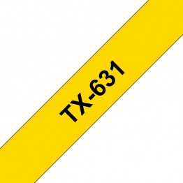Brother TX-631 nastro Nero/Giallo 12mm x 15m