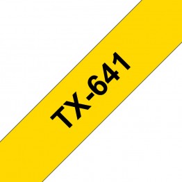Brother TX-641 nastro Nero/Giallo 18mm x 15m