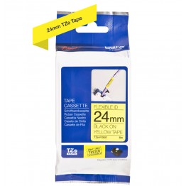 Brother TZe-FX651 nastro flessibile Nero/Giallo 24mm x 8m