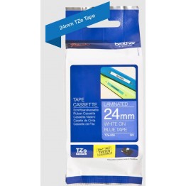 Nastro tipo TZe per PT-7600VP, 24mm x 8m, bianco su blu