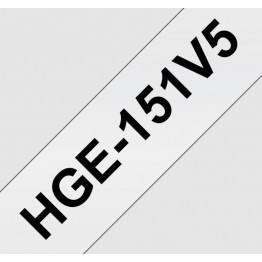 Brother HGE151V5 nastro Nero/Bianco 24mm x 8m - 5pz