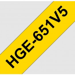 Brother HGE651V5 nastro Nero/Giallo 24m x 8m - 5pz