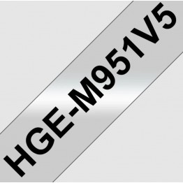 Brother HGEM951V5 nastro Nero/Argento 24mm x 8m - 5pz
