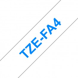 Brother TZe-FA4 nastro Blu/Bianco 18mm x 3m