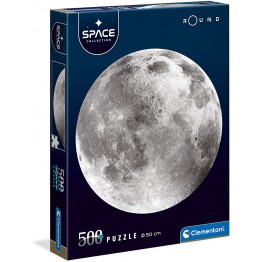 Space, Luna - puzzle 500pz round