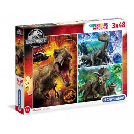 Jurassic World - Puzzle 3x48pz
