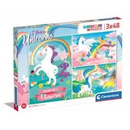 Unicorni - Puzzle 3x48pz