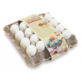 Uova KRISTALL 3D in plastica, colore bianco