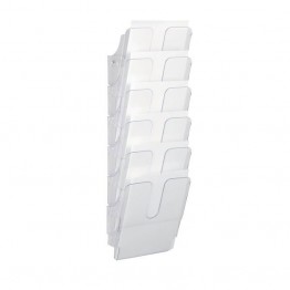 Flexi-Plus - Portadepliant da parete, 6 scomparti, formato A4