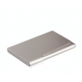 Porta biglietti da visita in alluminio,1 scomparto,  67x5x125mm silver