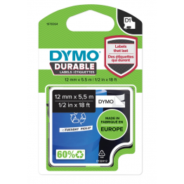 Dymo 1978364 nastro D1 Nero/Bianco 12mm x 5,5m