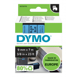 Dymo S0720710 nastro D1 Nero/Blu 9mm x 7m