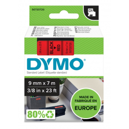 Dymo S0720720 nastro D1 Nero/Rosso 9mm x 7m