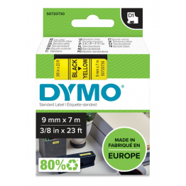 Dymo S0720730 nastro D1 Nero/Giallo 9mm x 7m