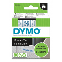 Dymo S0720540 nastro D1 Blu/Bianco 12mm x 7m