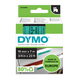 Dymo S0720890 nastro D1 Nero/Verde 19mm x 7m