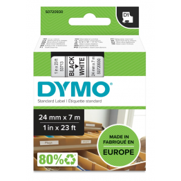 Dymo S0720930 nastro D1 Nero/Bianco 24mm x 7m