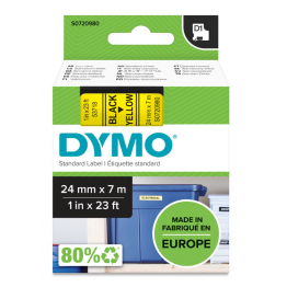 Dymo S0720980 nastro D1 Nero/Giallo 24mm x 7m
