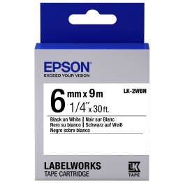 Epson LK2WBP nastro Nero/Bianco 6mm x 9m